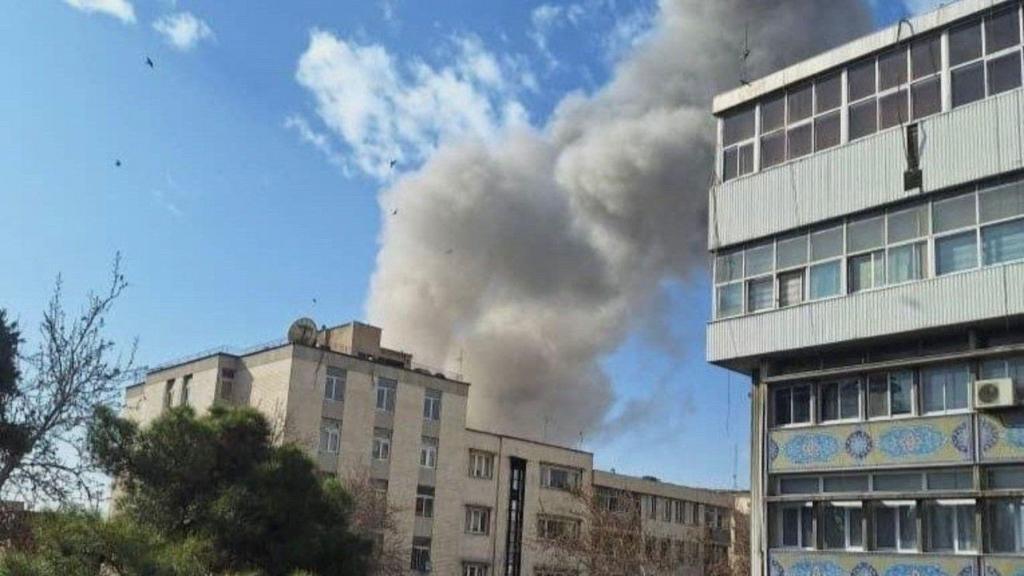 Smoke rising over Tehran after reported explosions on Feb. 28, 2026