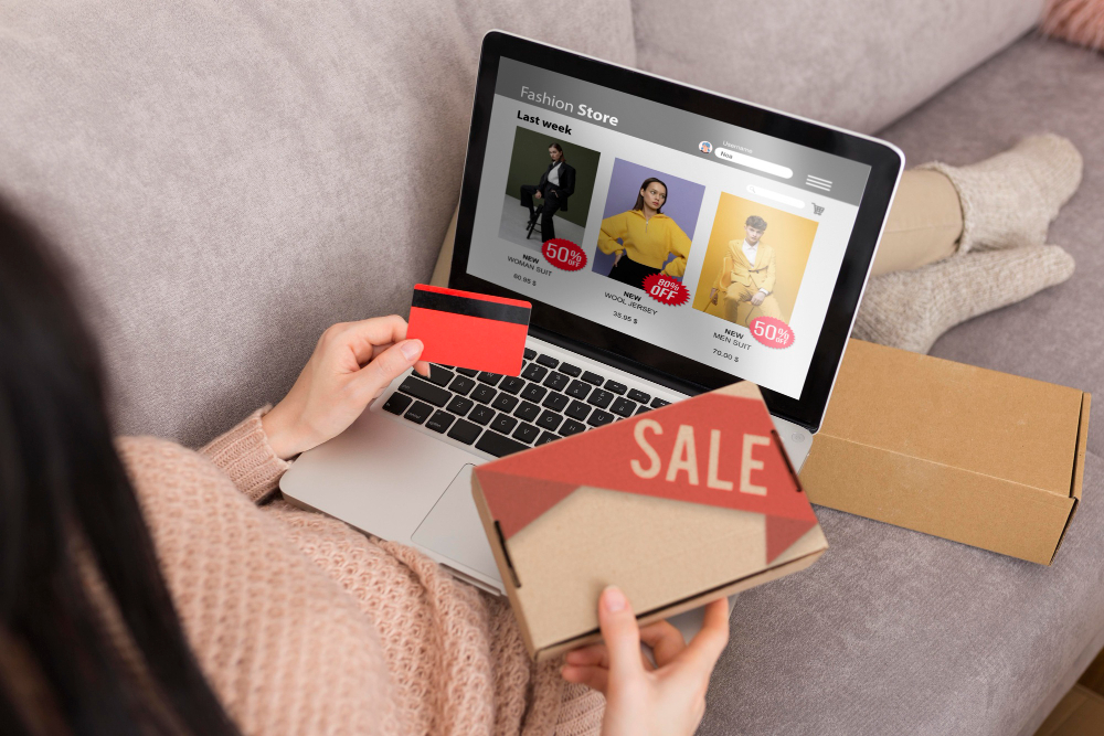 a client shopping from online store