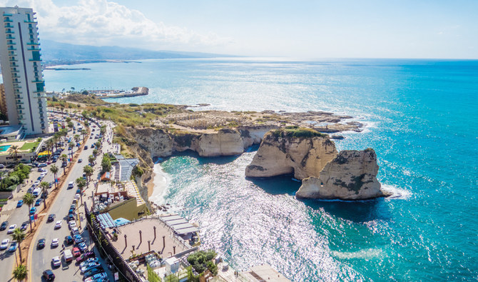An Beirut seafront hotel overlooking the Mediterranean during what should be a busy summer day