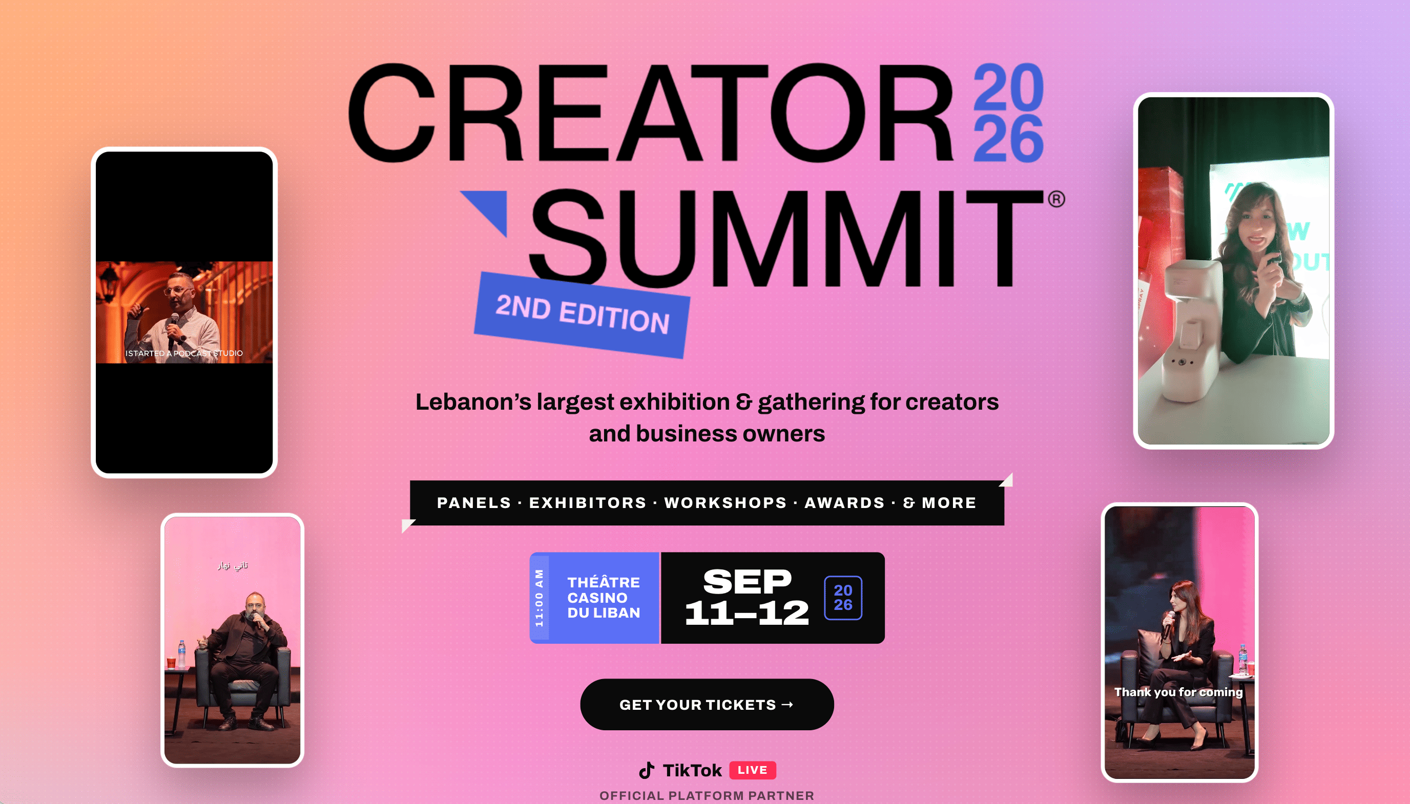 Creator Summit 2026 Returns to Lebanon on September 11-12